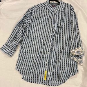 Robert Graham 3XL striped shirt w/ shorter sleeves